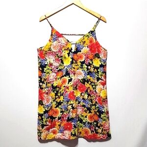 ❤NWT Forever 21 Slip Dress Womens Size XL Blue Floral Spaghett…